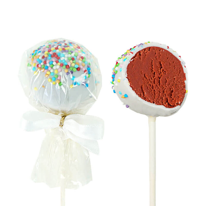 Czerwone Cake-Pops  "To dziewczynka" (12 sztuk)