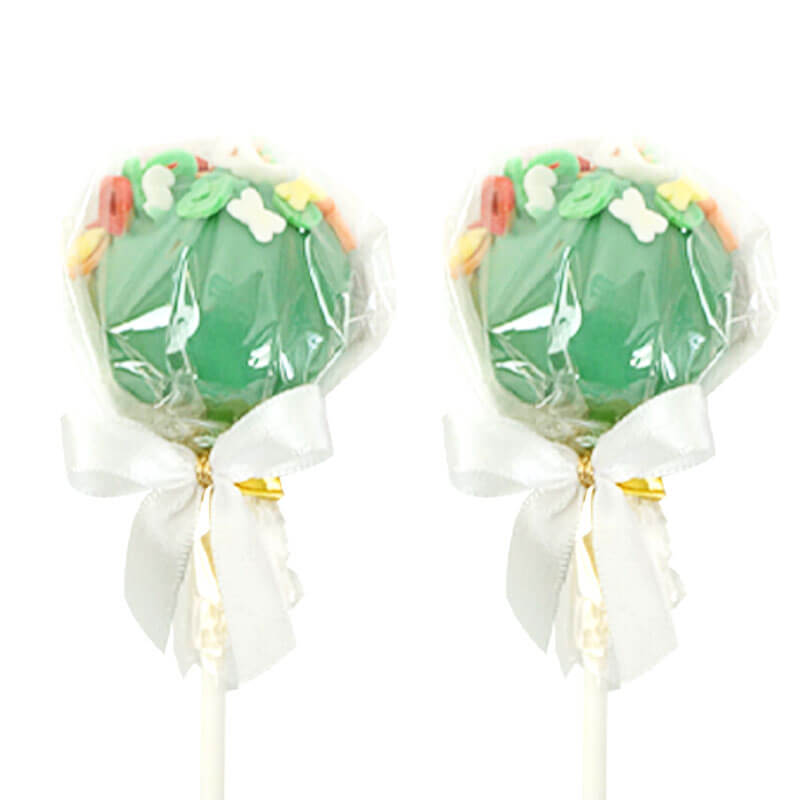 Zielone cake-pops z literkami (12 sztuk)