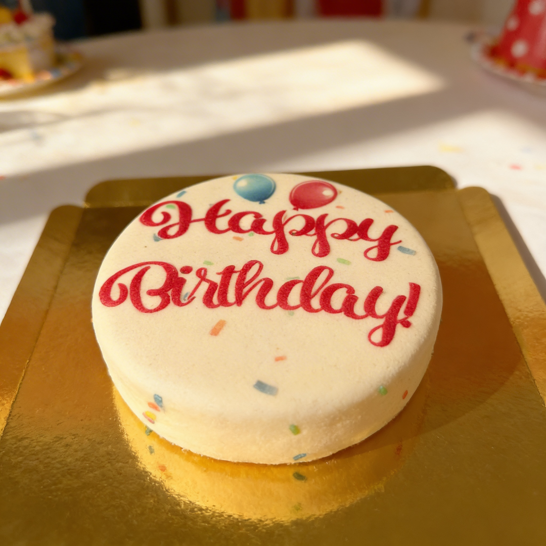 Tort z napisem Happy Birthday - różowy