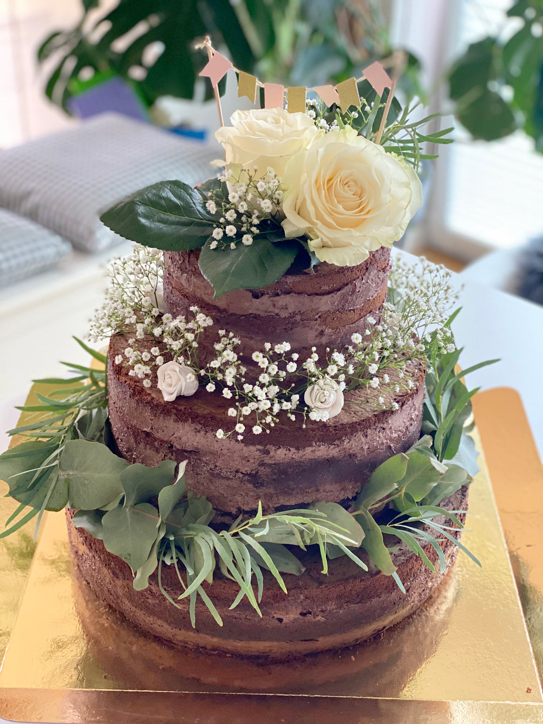 Czekoladowy Naked Cake, Tort weselny