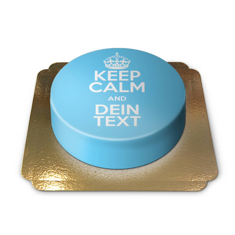 "Keep Calm and.."-Tort, niebieski