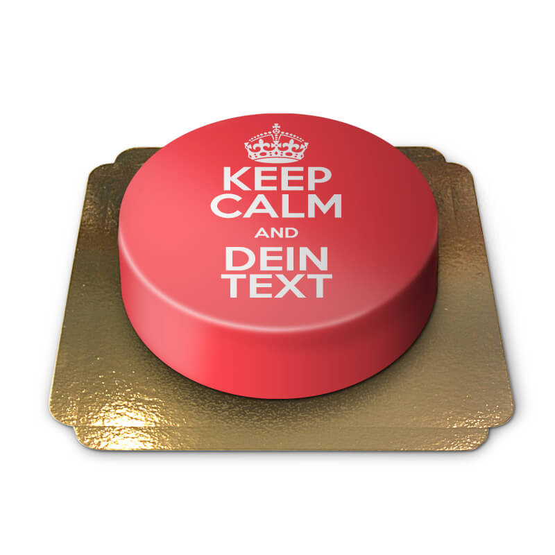 "Keep Calm and.."-Tort, czerwony