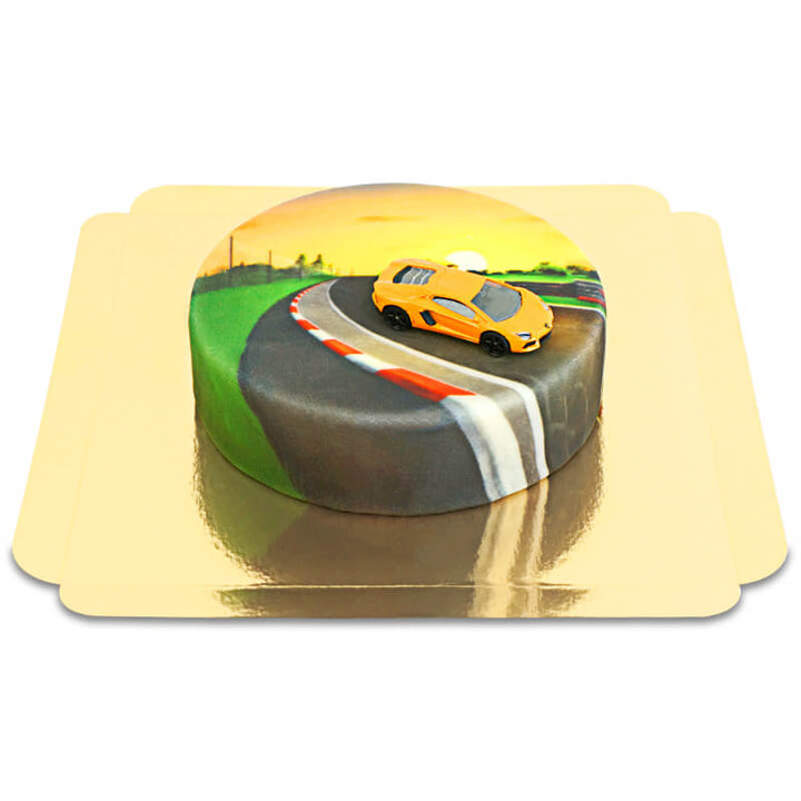 Samochód-zabawka na torcie – LAMBORGHINI