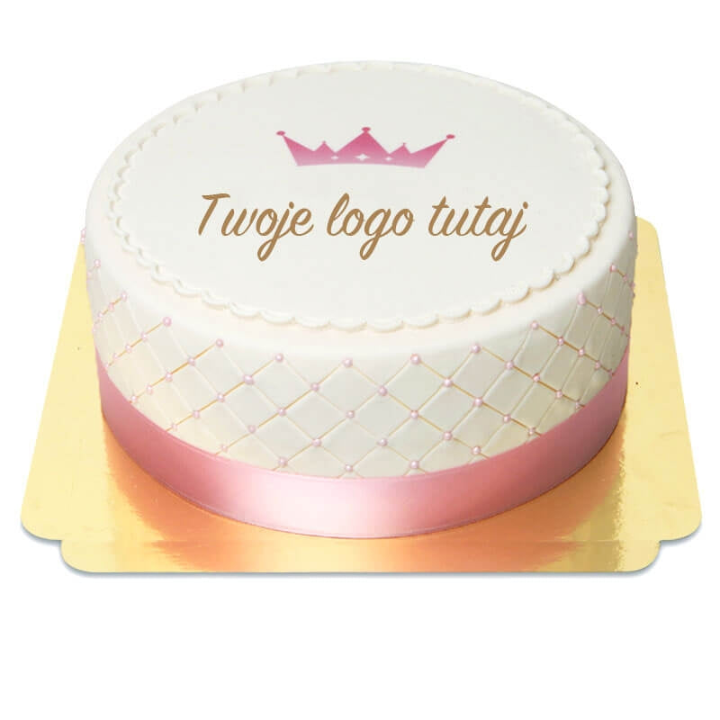 Tort Deluxe z logo - podwójna wysokość