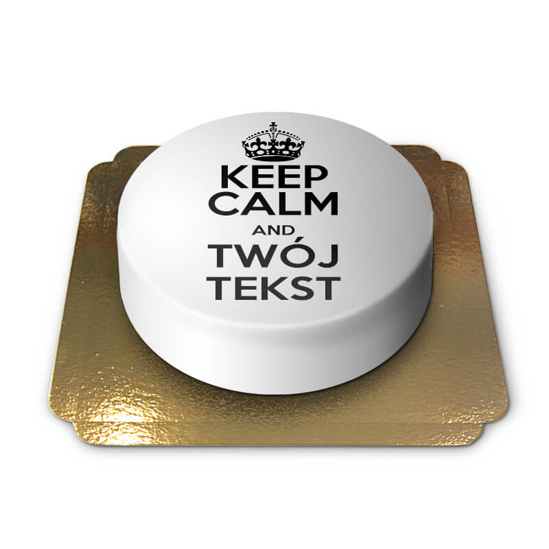 "Keep Calm and.."-Tort, biały