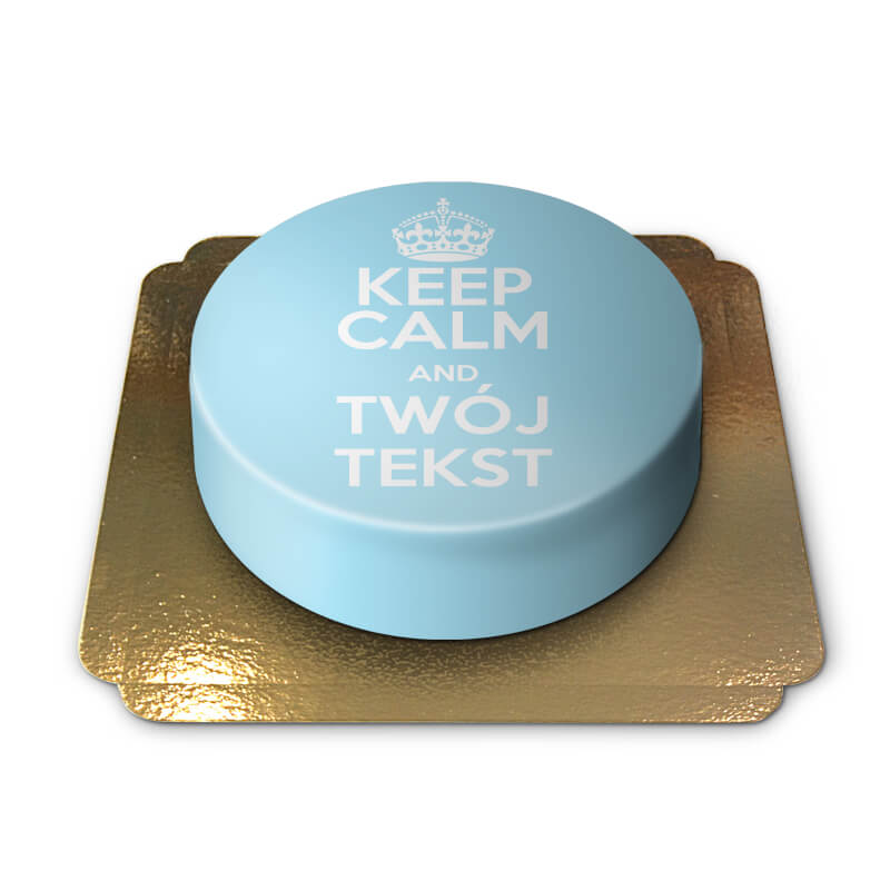 "Keep Calm and.."-Tort, niebieski