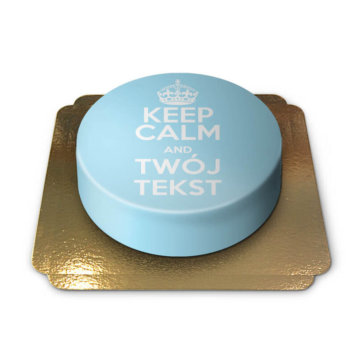 "Keep Calm and.."-Tort, niebieski
