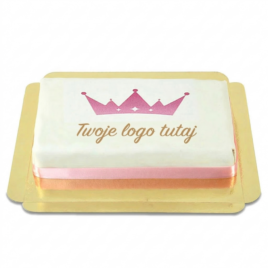 Tort z logiem M - 25 x 17 cm 