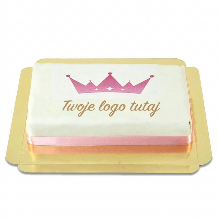Tort z logiem M - 25 x 17 cm 