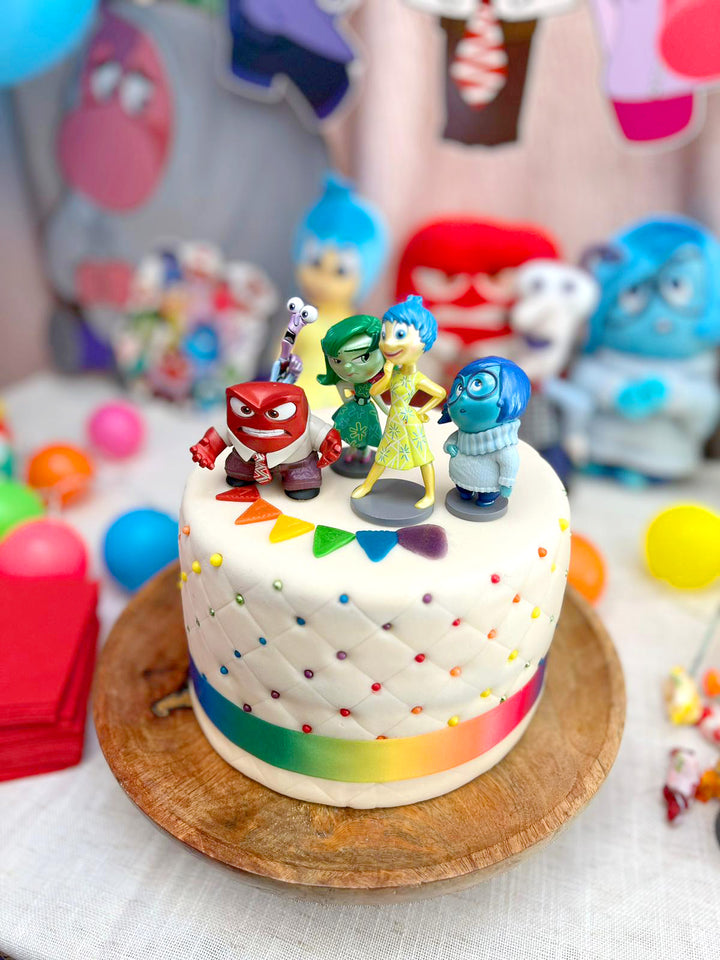 Tęczowy tort deluxe "Happy Birthday" - podwójna wysokość