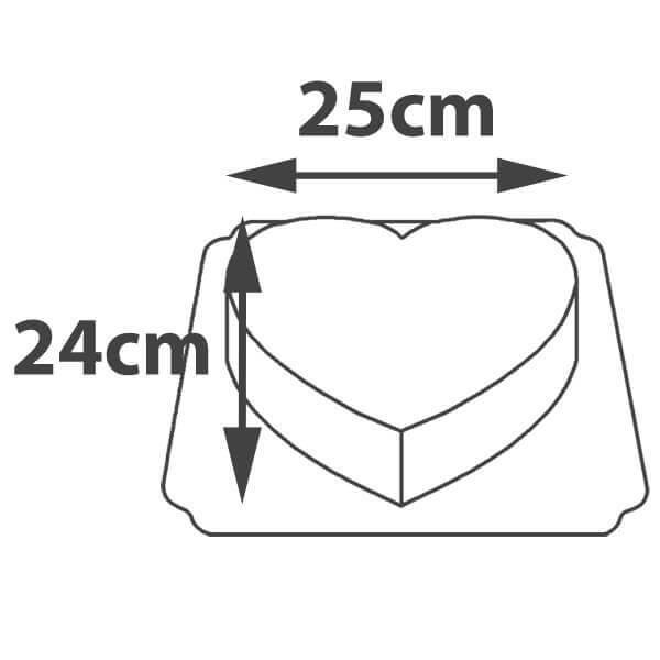 Tort w kształcie serca - miś