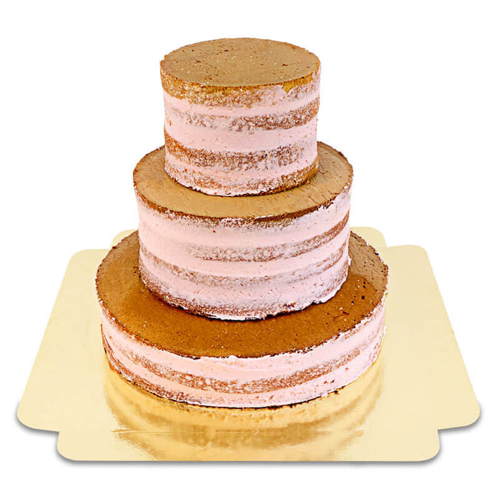 Tort Weselny Naked Cake Truskawkowy