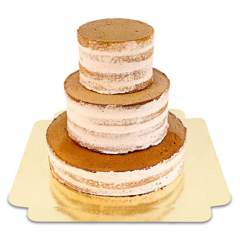 Naked Cake Brzoskwinia-Marakuja 3-warstwowy