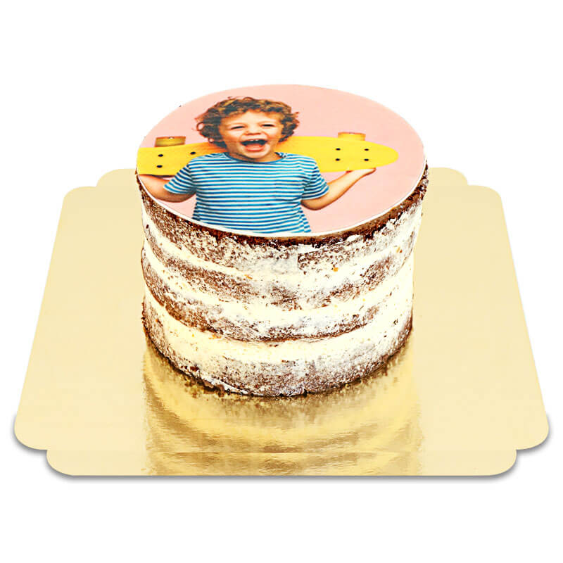 Fototorta Naked Cake Czekoladowo-Waniliowa