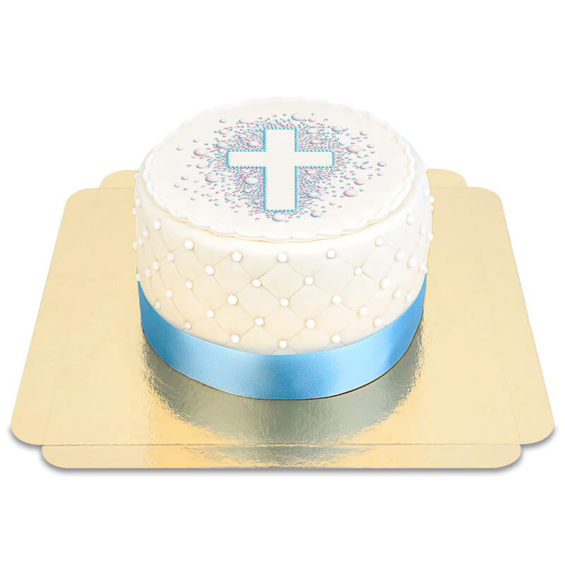 Deluxe Tort perłowy z krzyżem