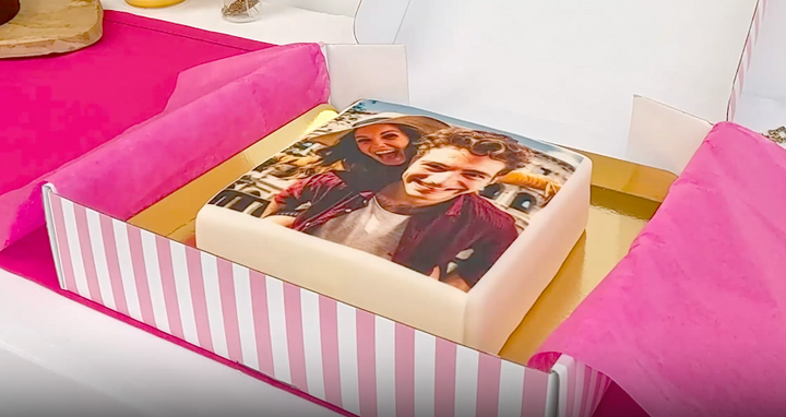 Kwadratowy tort fotograficzny
