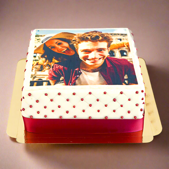 Kwadratowy tort fotograficzny deluxe