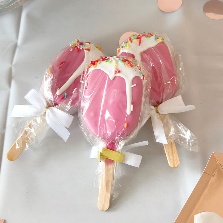 Cake-Pops – Różowe lody na patyku (10 sztuk)