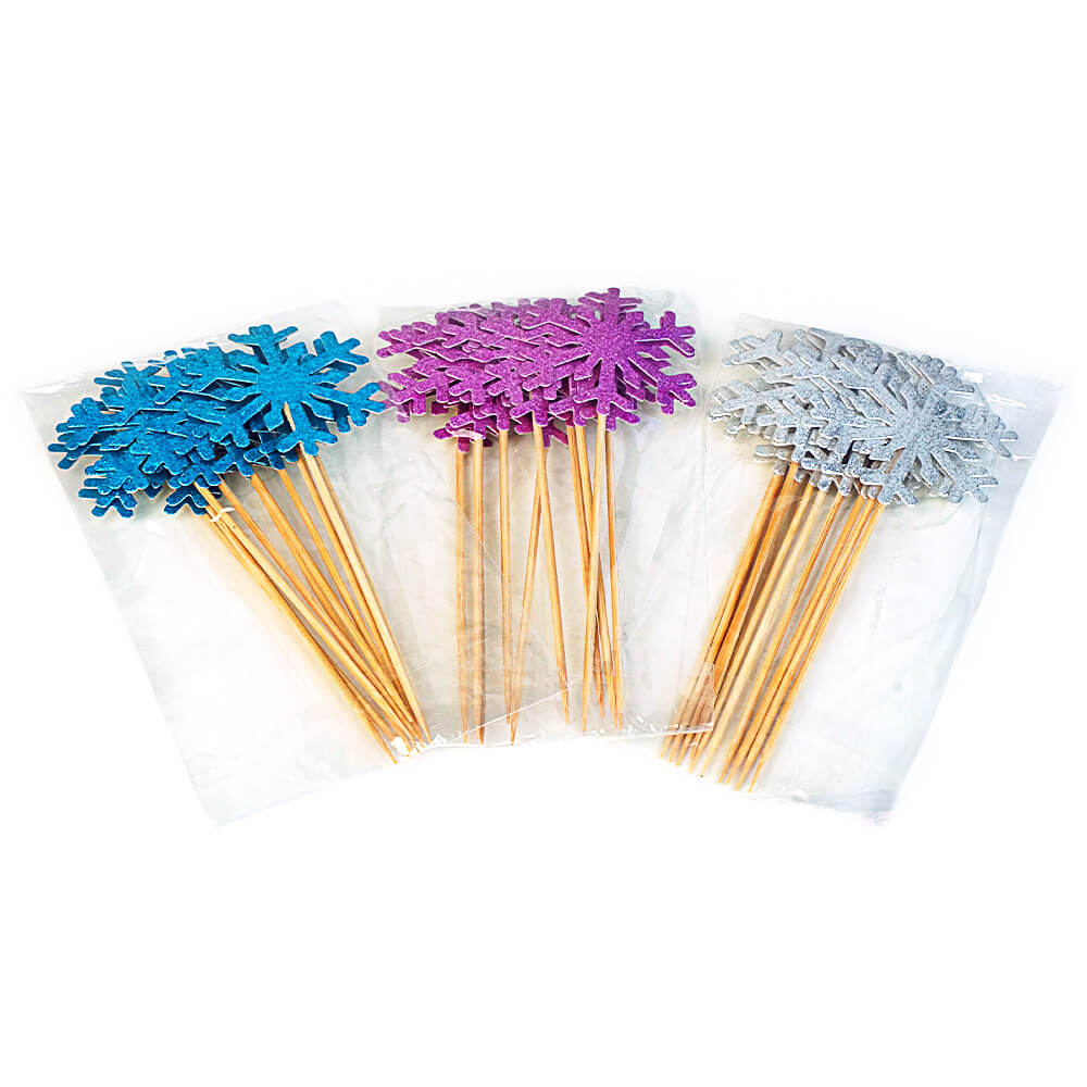 Schneeflocken-Caketopper Blau