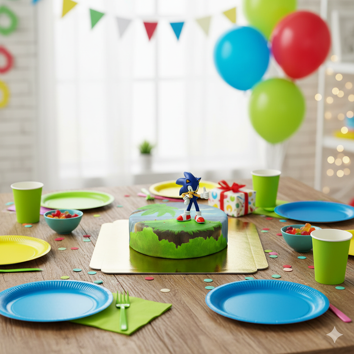 Figurka Sonic® na torcie w kształcie wyspy