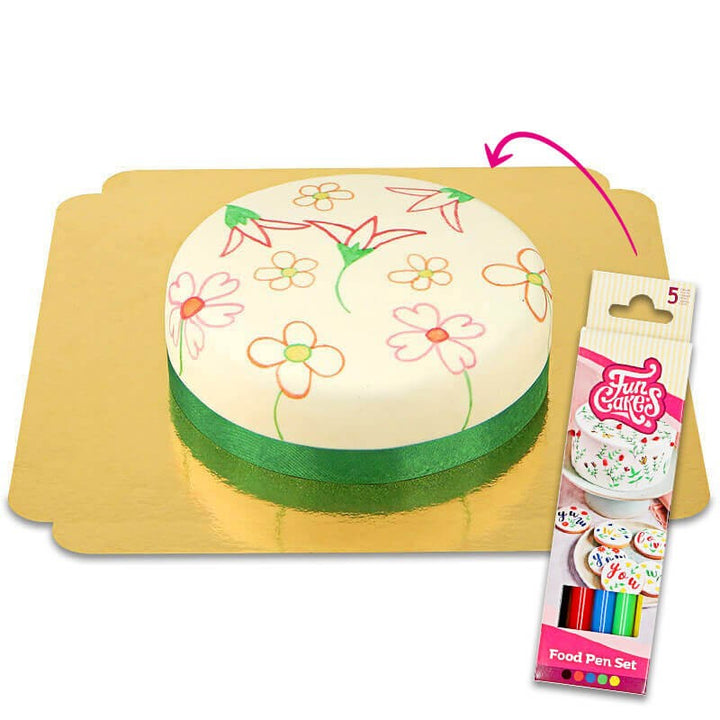 Tort z tortowymi pisakami