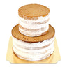 Naked Cake Waniliowy 2-warstwowy z kruszonką ciasteczkową