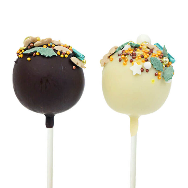 Bożenarodzeniowe Cake-Pops złoto-zielone (12 sztuk)