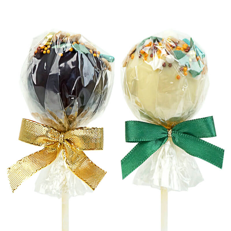 Bożenarodzeniowe Cake-Pops złoto-zielone (12 sztuk)