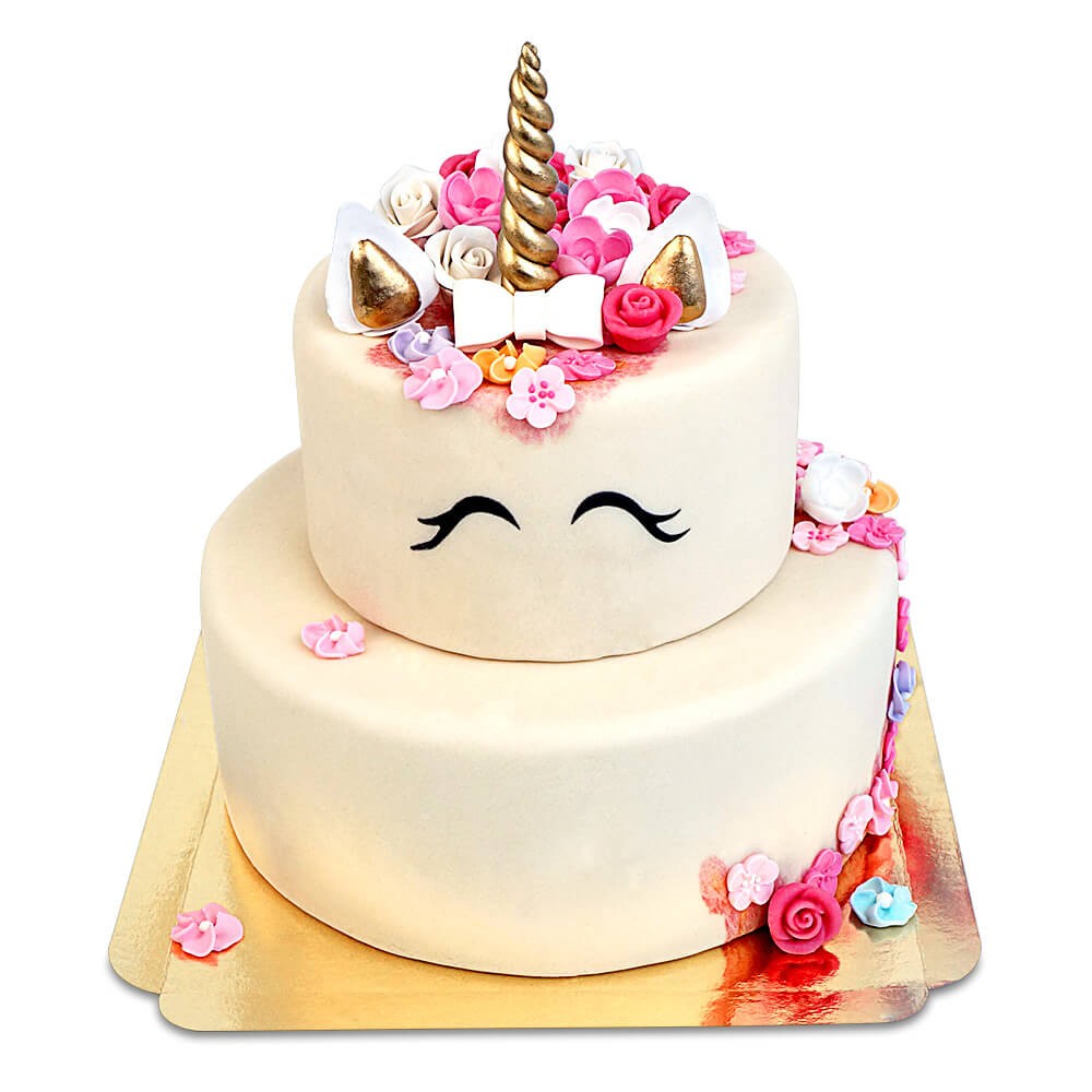 Dwupiętrowy tort jednorożec Deluxe